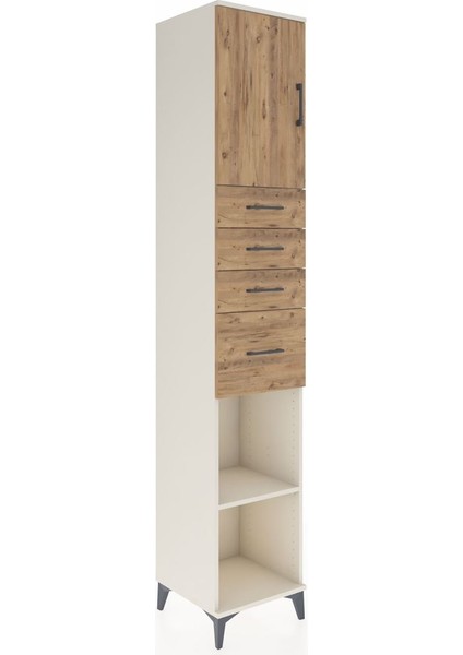 Hyperion Dolap 3 Raflı 4 Çekmeceli Tek Kapaklı 44X44X243 Aytaşı-Çam fiyatları