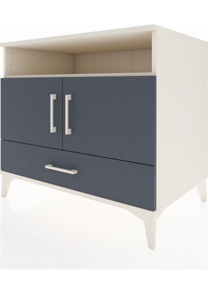 Kronos Şifonyer 3 Raflı Tek Çekmeceli 2 Kapaklı 88X59X80 Aytaşı-Antrasit modelleri