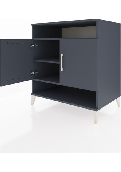 Kronos Şifonyer 3 Raflı 2 Kapaklı 88X59X96 Antrasit-Antrasit fırsatları