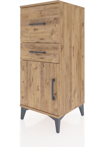 Hyperion Komodin 2 Çekmeceli Tek Kapaklı 44X44X106 Çam-Çam modelleri