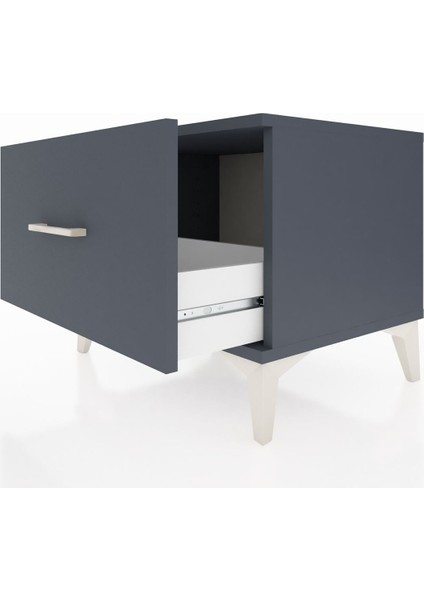 Hyperion Komodin Tek Çekmeceli 60X44X48 Antrasit-Antrasit indirimleri