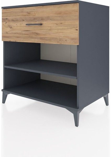 Kronos Şifonyer Tek Raflı Tek Çekmeceli 88X59X96 Antrasit-Çam modelleri