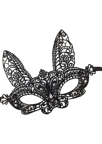 Siyah Dantel Kesim Balo Parti Maskesi 7 No fırsatları