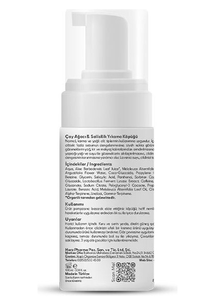 Çay Ağacı ve Salisilik Asit Yıkama Köpüğü 100 ml fiyatları