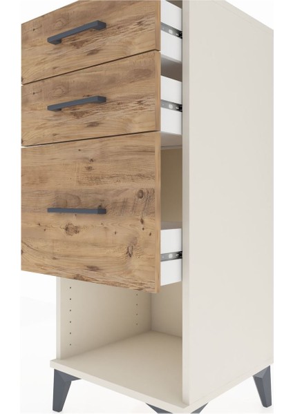 Hyperion Komodin 3 Çekmeceli 44X44X106 Aytaşı-Çam indirimleri