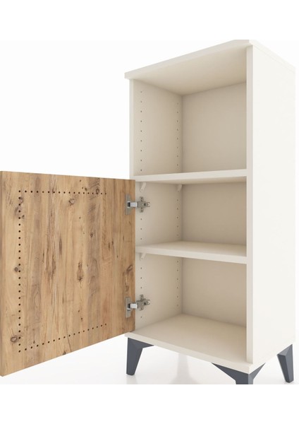 Arges Komodin 2 Raflı Tek Kapaklı 44X30X96 Aytaşı-Çam indirimleri