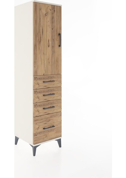 Hyperion Dolap 2 Raflı 4 Çekmeceli Tek Kapaklı 44X44X182 Aytaşı-Çam fiyatları