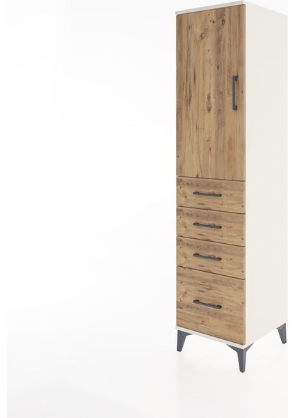 Hyperion Dolap 2 Raflı 4 Çekmeceli Tek Kapaklı 44X44X182 Aytaşı-Çam modelleri