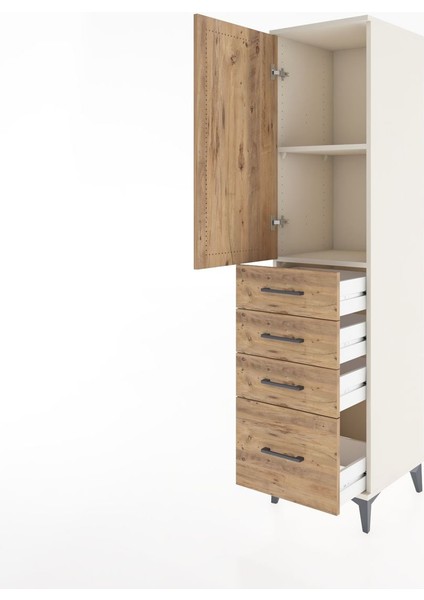 Hyperion Dolap 2 Raflı 4 Çekmeceli Tek Kapaklı 44X44X182 Aytaşı-Çam fırsatları