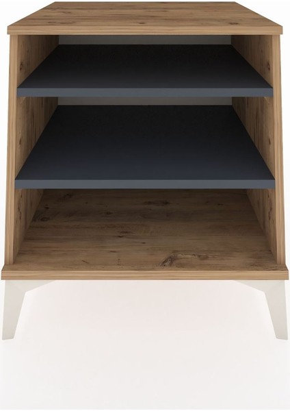 Kronos Komodin 2 Raflı 60X59X64 Çam-Antrasit