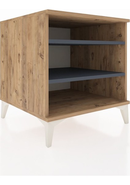 Kronos Komodin 2 Raflı 60X59X64 Çam-Antrasit fırsatları
