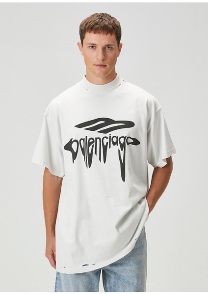 3b Liquefied Beyaz T-Shirt