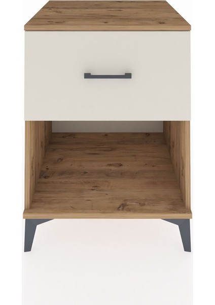 Kronos Komodin Tek Çekmeceli 60X59X80 Çam-Aytaşı