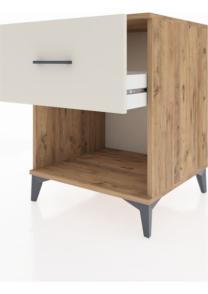 Kronos Komodin Tek Çekmeceli 60X59X80 Çam-Aytaşı fırsatları