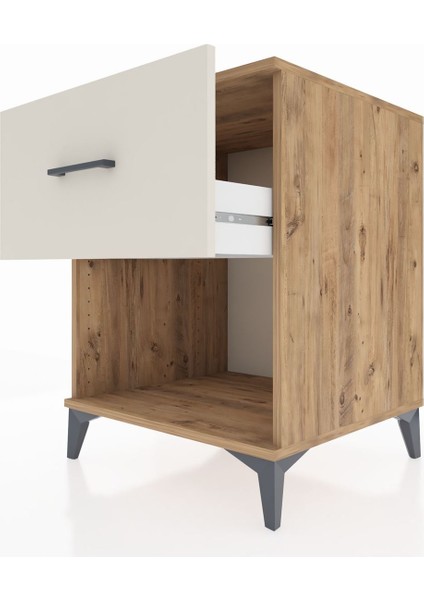 Kronos Komodin Tek Çekmeceli 60X59X80 Çam-Aytaşı indirimleri