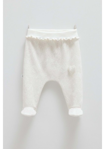 Tıny Lace Patikli Bebek Pantolon - Caramell - APK1914 - Ekru - 6 - 9 Ay - APK1914-EKRU-6 - 9 Ay Ekru