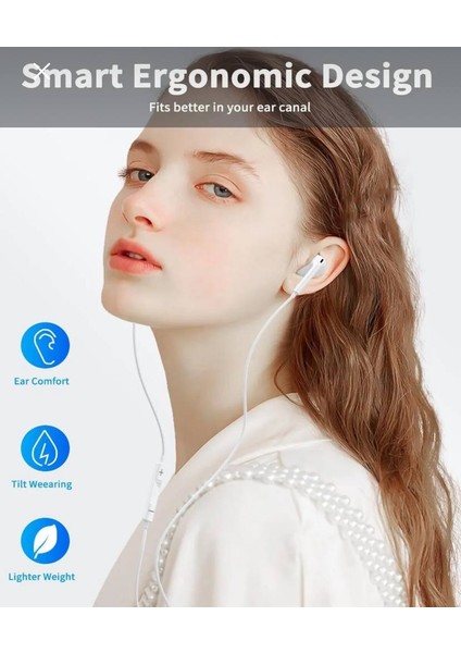 Earpods Lightning Girişli Tüm Iphone Modelleri Ile Uyumlu (Tak-Çalıştır) Kulakiçi Kulaklık