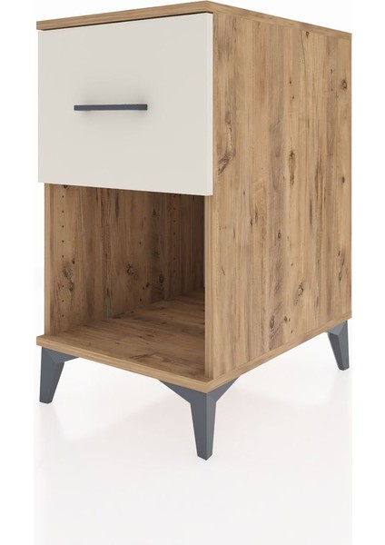 Kronos Komodin Tek Çekmeceli 44X59X80 Çam-Aytaşı modelleri