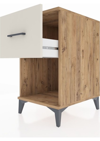 Kronos Komodin Tek Çekmeceli 44X59X80 Çam-Aytaşı indirimleri