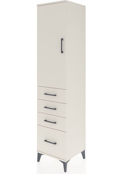 Hyperion Dolap 3 Raflı 4 Çekmeceli Tek Kapaklı 44X44X195 Aytaşı-Aytaşı modelleri