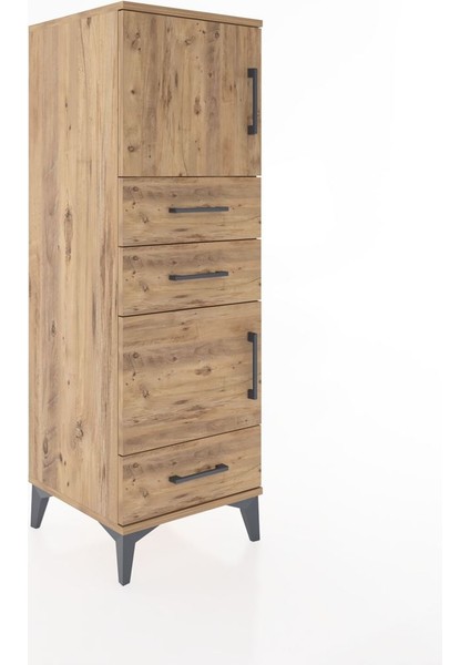 Hyperion Dolap 2 Raflı 3 Çekmeceli 2 Kapaklı 44X44X134 Çam-Çam fiyatları