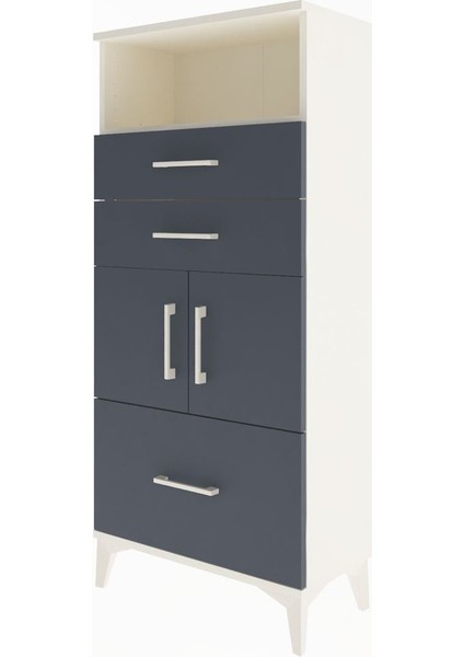 Arges Dolap 2 Raflı 3 Çekmeceli 2 Kapaklı 60X30X134 Aytaşı-Antrasit modelleri