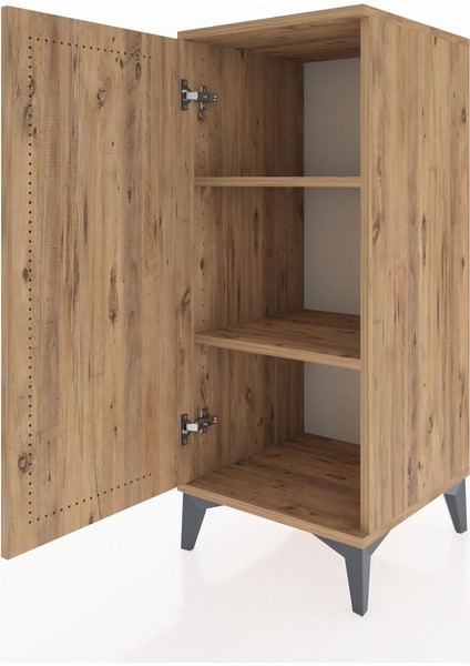 Hyperion Komodin 2 Raflı Tek Kapaklı 44X44X106 Çam-Çam fırsatları