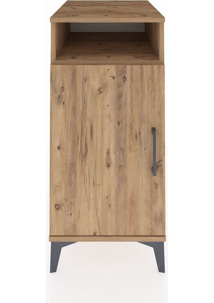 Kronos Komodin 3 Raflı Tek Kapaklı 44X59X96 Çam-Çam