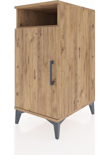 Kronos Komodin 3 Raflı Tek Kapaklı 44X59X96 Çam-Çam modelleri