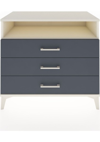 Hyperion Şifonyer Tek Raflı 3 Çekmeceli 88X44X80 Aytaşı-Antrasit