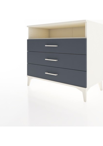 Hyperion Şifonyer Tek Raflı 3 Çekmeceli 88X44X80 Aytaşı-Antrasit modelleri