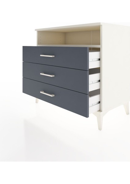 Hyperion Şifonyer Tek Raflı 3 Çekmeceli 88X44X80 Aytaşı-Antrasit fırsatları