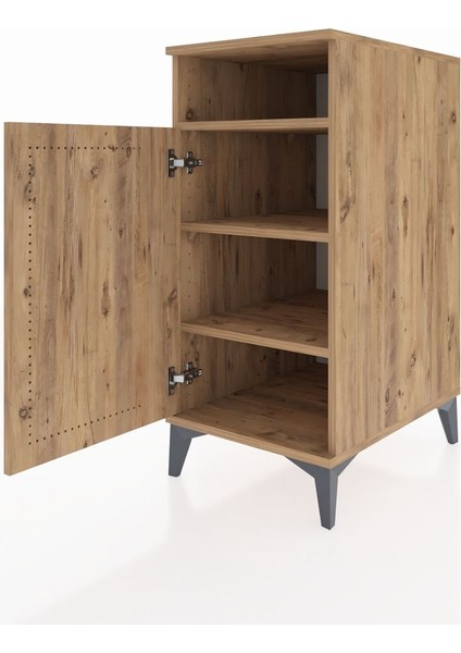 Kronos Komodin 3 Raflı Tek Kapaklı 44X59X96 Çam-Çam fırsatları