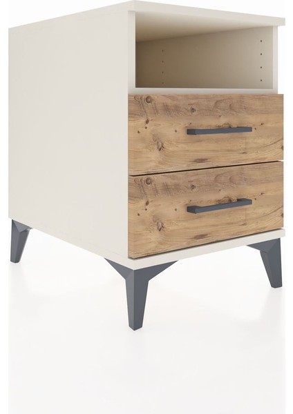 Kronos Komodin Tek Raflı 2 Çekmeceli 44X59X64 Aytaşı-Çam fiyatları