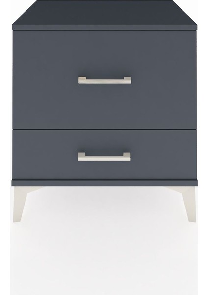 Hyperion Komodin 2 Çekmeceli 60X44X64 Antrasit-Antrasit