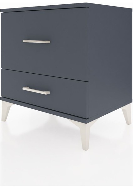 Hyperion Komodin 2 Çekmeceli 60X44X64 Antrasit-Antrasit modelleri