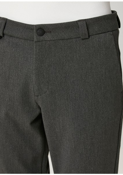 Slim Fit Antrasit Melanj Chino Pantolon fırsatları
