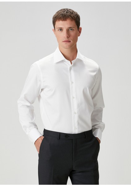 Custom Fit Beyaz Gömlek modelleri