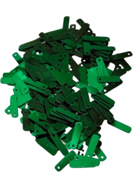 Koyu Yeşil 15 x 5 mm Dantel Oya Yazma Halhal Abiye Lazer Kesim Pul 600 Adet / 24 Gram modelleri