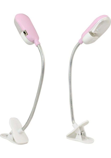 Renkli Led'li Pil ile Çalışan Kitap ve Klavye Okuma Lambası