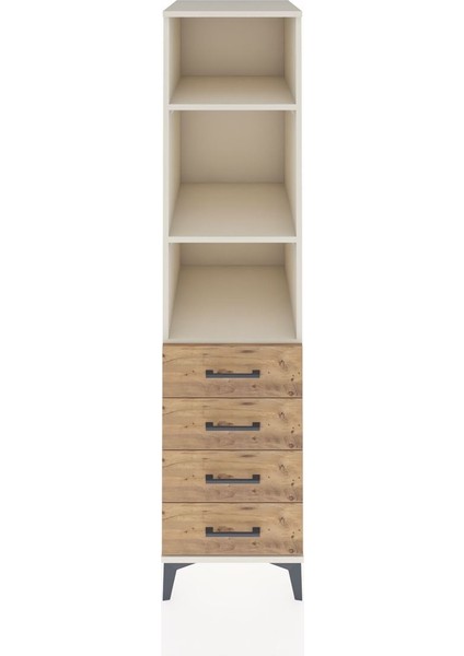 Kronos Dolap 3 Raflı 4 Çekmeceli 44X59X182 Aytaşı-Çam