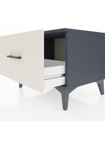 Hyperion Komodin Tek Çekmeceli 60X44X48 Antrasit-Aytaşı indirimleri