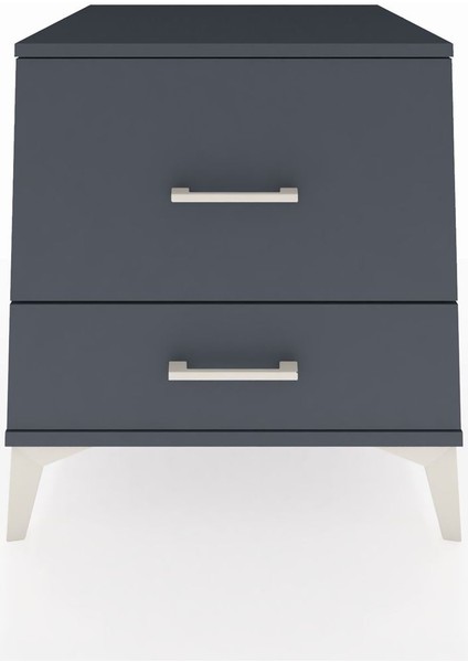 Kronos Komodin 2 Çekmeceli 60X59X64 Antrasit-Antrasit