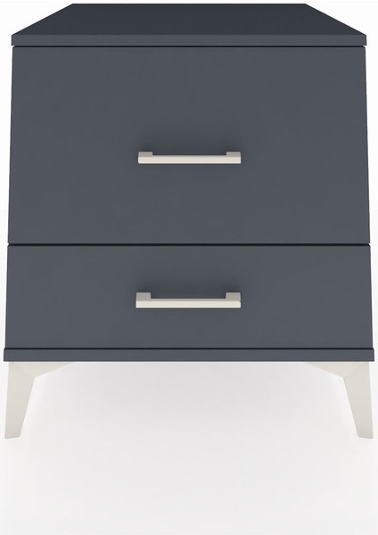 Kronos Komodin 2 Çekmeceli 60X59X64 Antrasit-Antrasit fiyatları