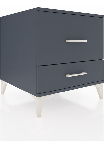 Kronos Komodin 2 Çekmeceli 60X59X64 Antrasit-Antrasit fırsatları