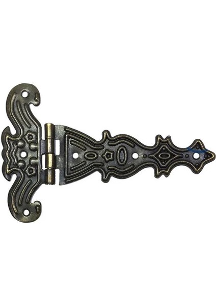 Dekoratif, Sac Tek Kuyruklu Menteşe - 69X102 Mm, Büyük, Antik, 1 Adet