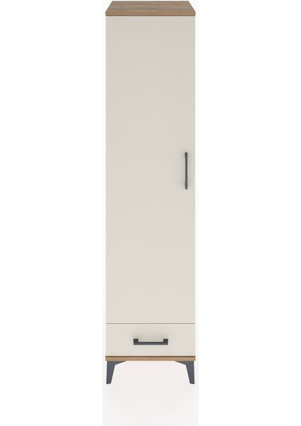 Hyperion Dolap 4 Raflı Tek Çekmeceli Tek Kapaklı 44X44X182 Çam-Aytaşı