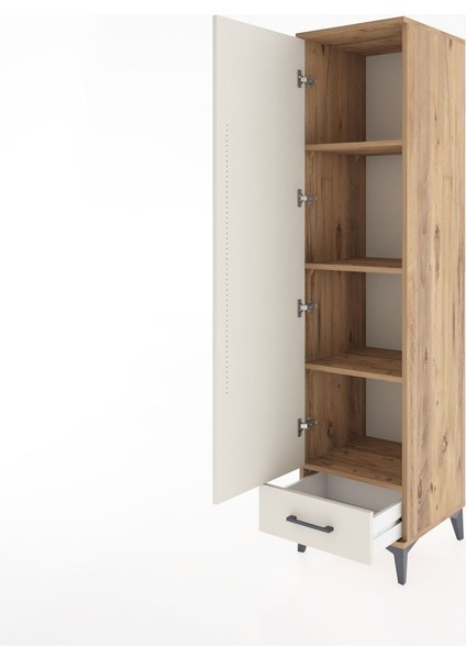 Hyperion Dolap 4 Raflı Tek Çekmeceli Tek Kapaklı 44X44X182 Çam-Aytaşı fırsatları