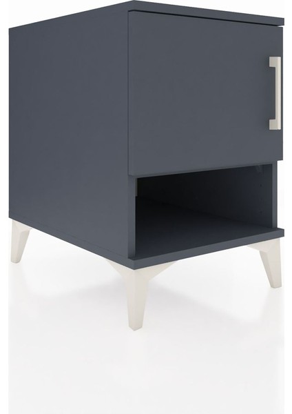 Kronos Komodin 2 Raflı Tek Kapaklı 44X59X64 Antrasit-Antrasit fiyatları