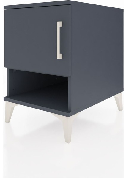 Kronos Komodin 2 Raflı Tek Kapaklı 44X59X64 Antrasit-Antrasit modelleri